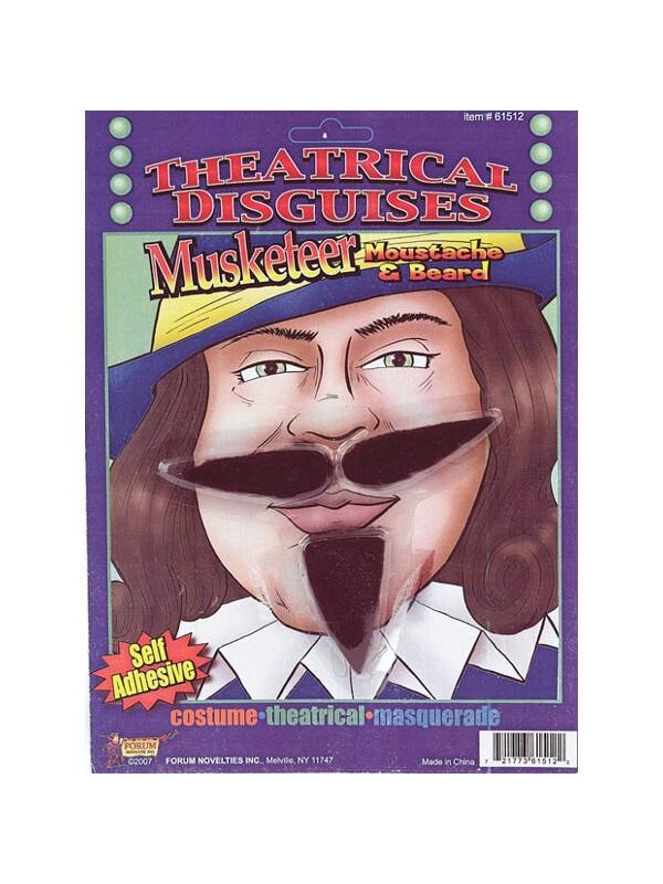 Adult Musketeer Costume Moustache by Masquerade