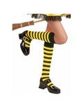 Childs Black & Yellow Knee High Striped Socks by Masquerade