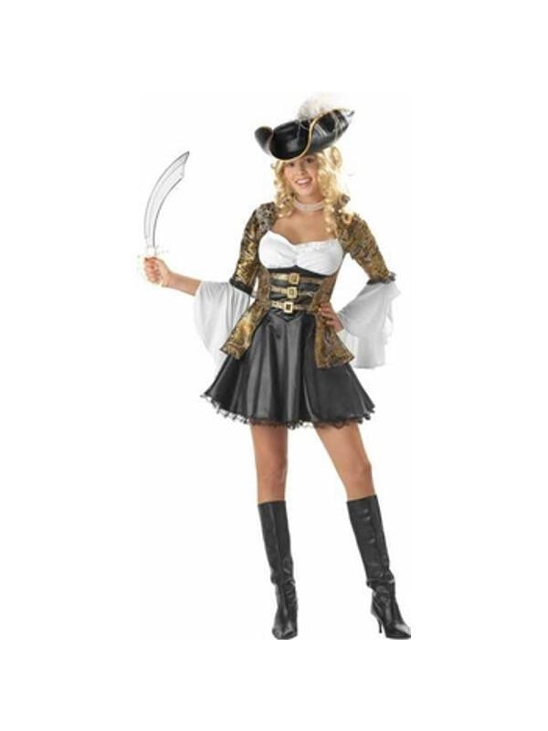 Women's Deluxe Pirate Princess Halloween Costume (Junior Sizes) by Masquerade