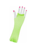 Adult Long 80's Style Green Neon Fishnet Gloves by Masquerade