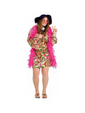 Adult Plus Size Psychedelic Dress Costume by Masquerade