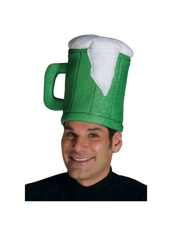 Adult Green Beer Mug Costume Hat by Masquerade