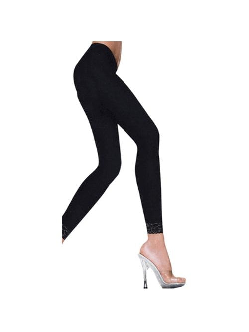 Opaque Black Leggings by Masquerade