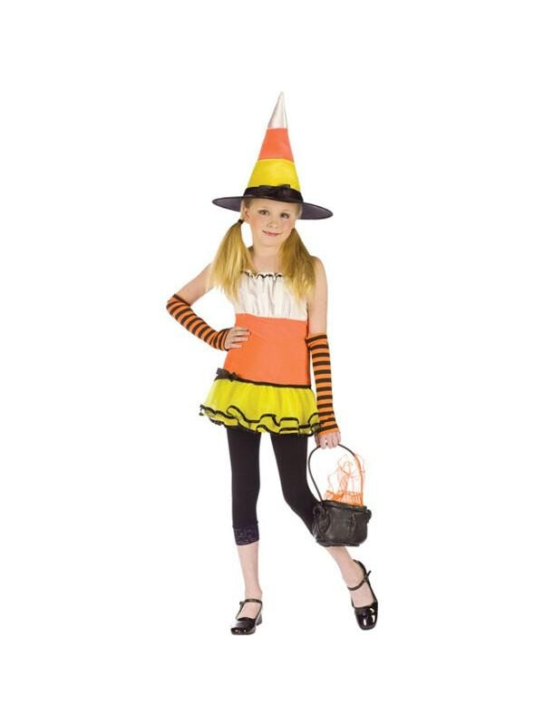 Preteen Candy Corn Witch Child Large Costume by Masquerade