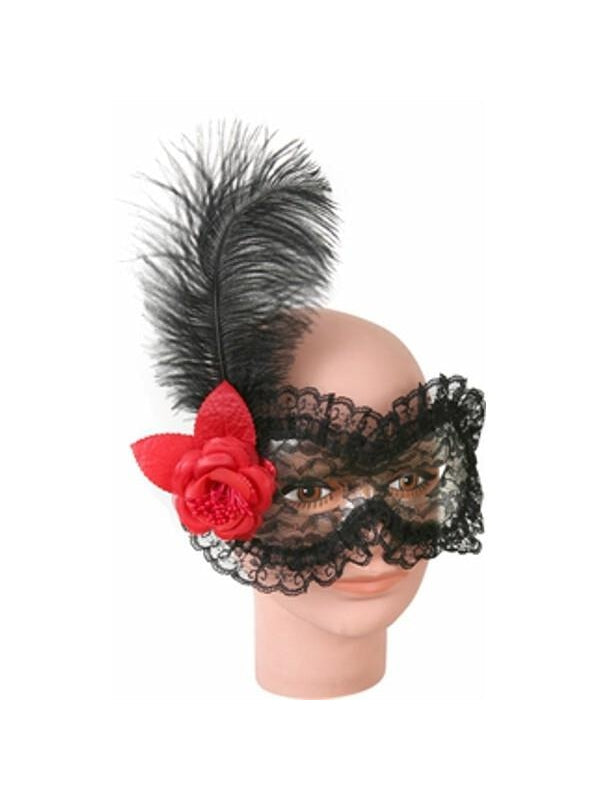 Venetian Mask With Flower by Masquerade