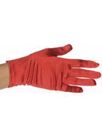 Adult Red Polyester Costume Gloves by Masquerade