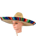 Wide Brim Straw Sombrero Hat Fiesta Costume Accessory by Masquerade
