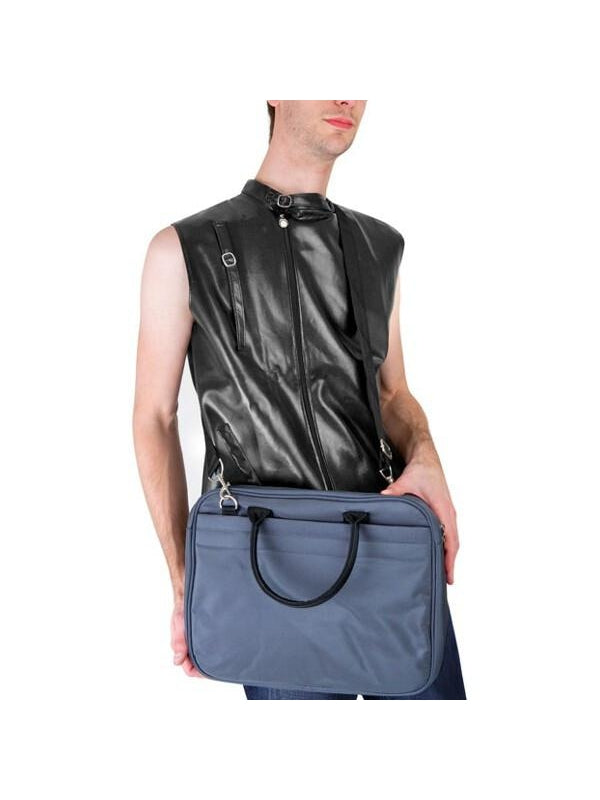 Grey Bruno Laptop Bag by Masquerade