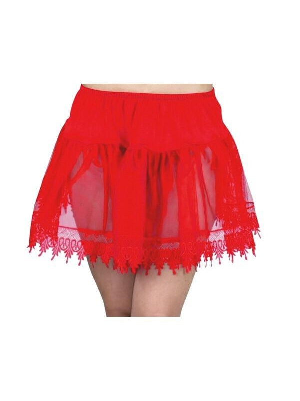 Adult Red Teardrop Lace Petticoat by Masquerade