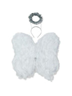 Child White Angel Wings with Halo by Masquerade