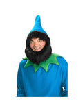 Adult Blue Elf Hat With Black Beard by Masquerade