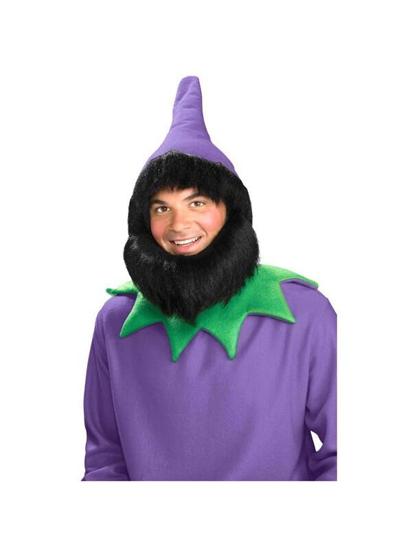 Adult Purple Elf Hat And Beard Set by Masquerade