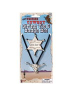 Cowboy String Tie & Badge Set by Masquerade