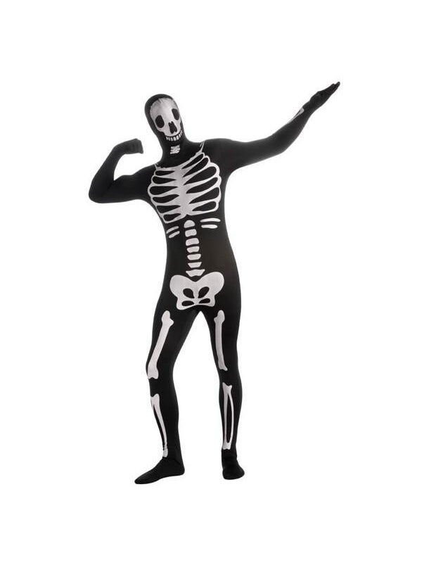 Adult Skeleton Morph Suit by Masquerade