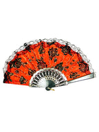 Day of the Dead Fan With Lace Trim by Masquerade