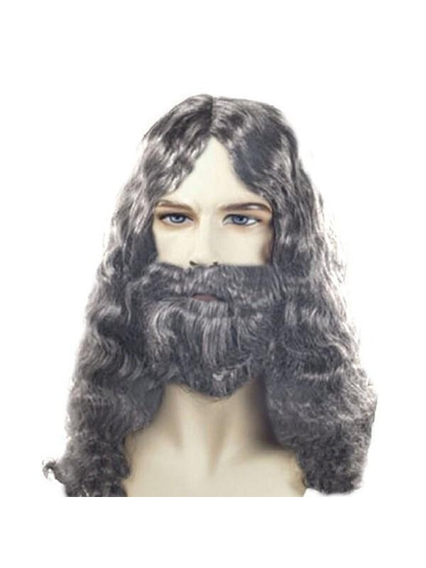 Men's Quality Grey Biblical Wig and Beard by Masquerade