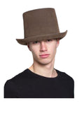Brown "Leatherlike" Steampunk Top Hat by Masquerade