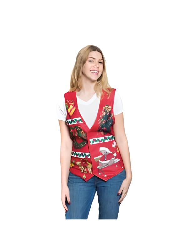 Gal's Ugly Christmas Vest by Masquerade