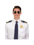 Police Costume Set- Sunglasses, Epaulets, & Badge by Masquerade