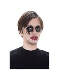 Clear Costume Mask with Black Star Eye by Masquerade