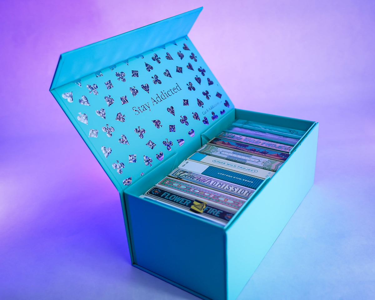 Flecked Holographic Foiled Brick Box for Playing Cards Display Holo V4 by Card-Addiction.com
