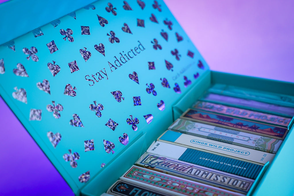 Flecked Holographic Foiled Brick Box for Playing Cards Display Holo V4 by Card-Addiction.com