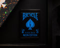 Bicycle Cool-Blue Neon Rider Back Deck Playing Cards by Card-Addiction.com