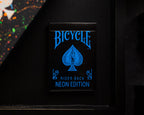 Bicycle Cool-Blue Neon Rider Back Deck Playing Cards by Card-Addiction.com