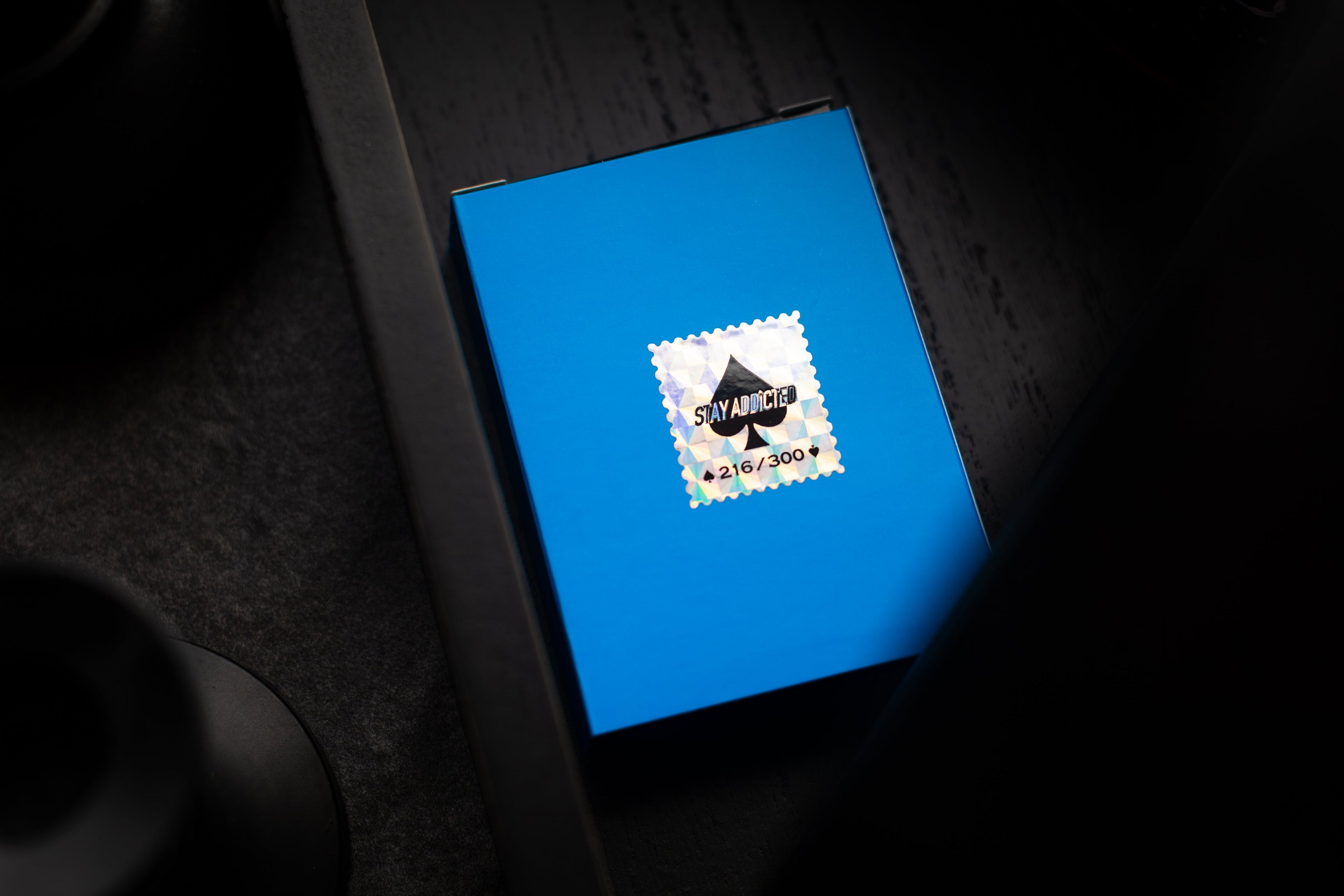 Prism Blue Gilded Bicycle Neon Cool-Blue Deck Playing Cards by Card-Addiction.com