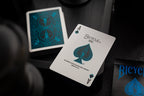 Bicycle Cool-Blue Neon Rider Back Deck Playing Cards by Card-Addiction.com