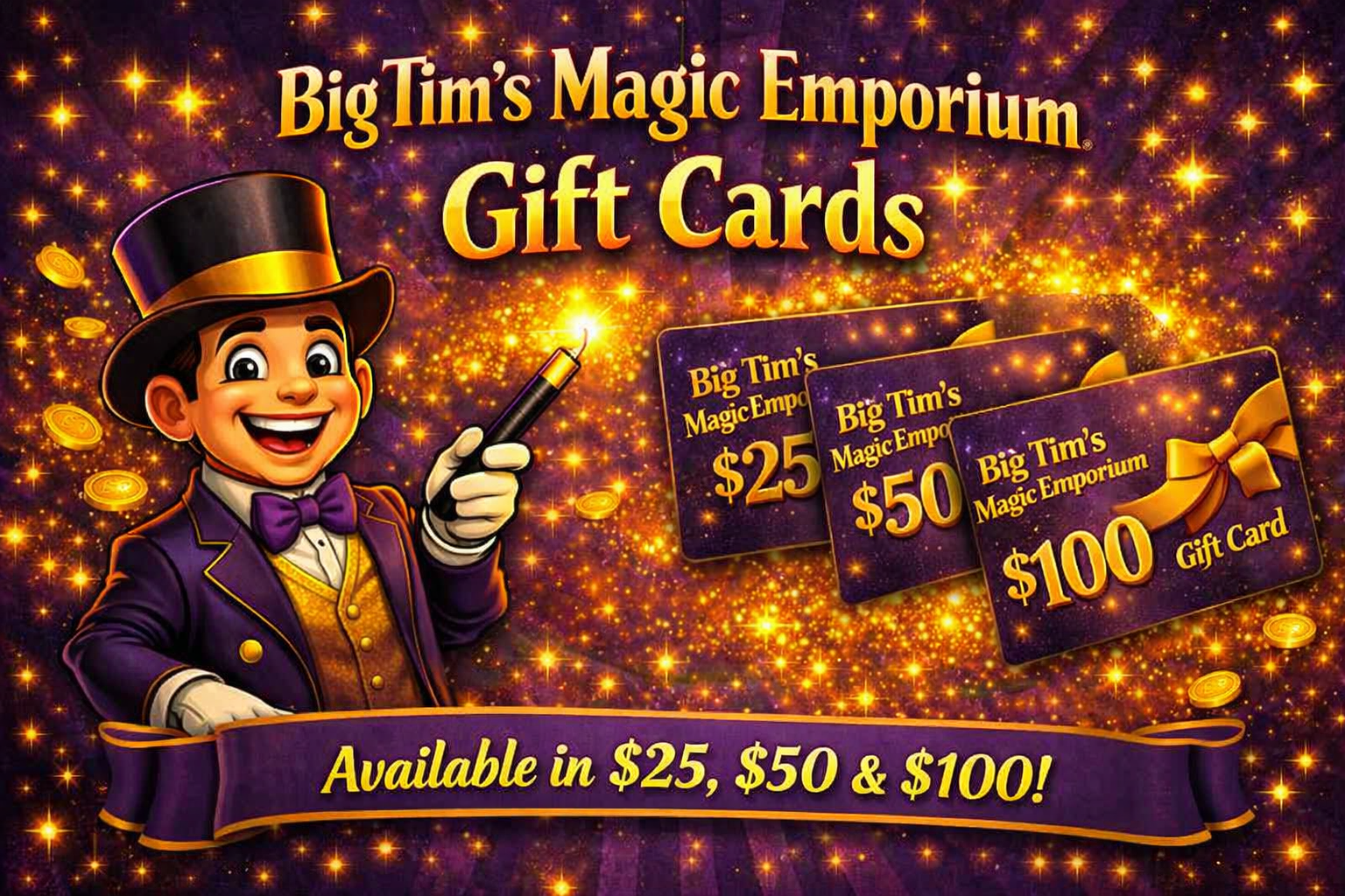 Big Tim's Magic Emporium Gift Cards by Big Tim's Magic Emporium