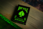 Bicycle Neon Rider Back Green-Glo Deck Playing Cards by Card-Addiction.com