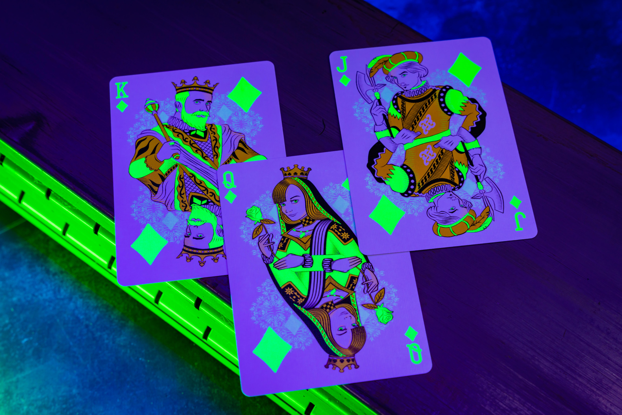 Bicycle Neon Rider Back Green-Glo Deck Playing Cards by Card-Addiction.com