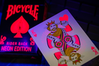 Bicycle Neon Rider Back Star-Fire Pink Deck Playing Cards by Card-Addiction.com
