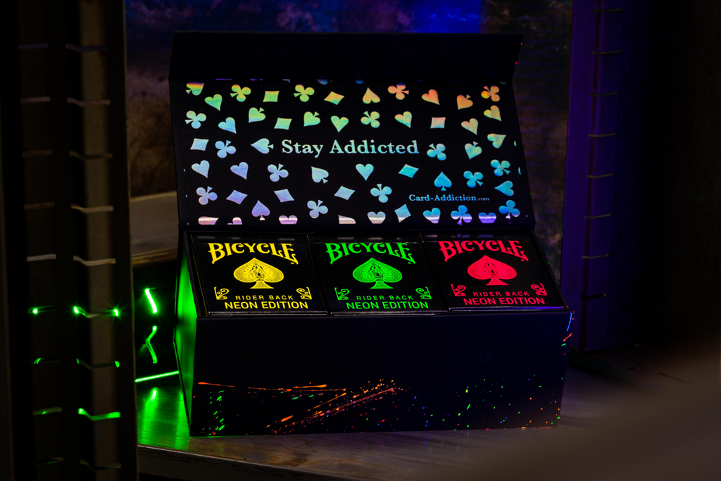 Bicycle Neon Rider Back Green-Glo Deck Playing Cards by Card-Addiction.com
