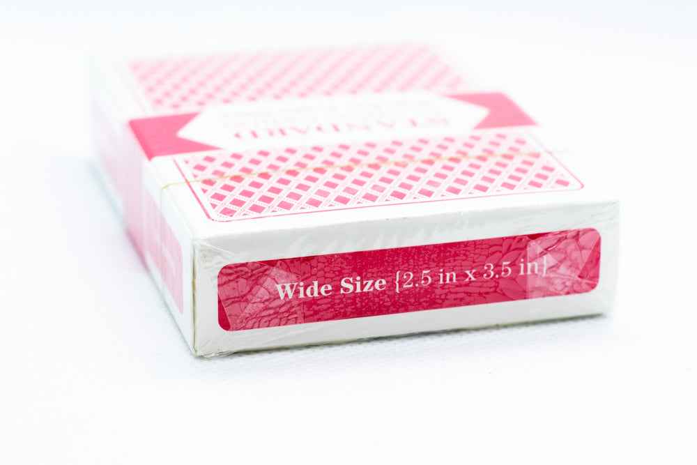 Single Red Deck, Wide Size, Jumbo-Index, Plastic-Coated Playing Cards by Brybelly