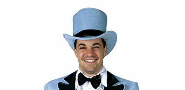 Rasta Imposta Dumb Dim Wit Dumber Blue Tuxedo Costume Top Hat by HalloweenStore.com