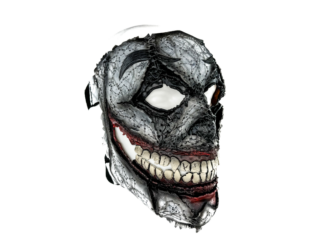 Genuine Leather Mask - GigaMyme Clown - Handmade Mime Full Face Cover for Halloween, Performance or Cosplay Costume by Rockwell Masks