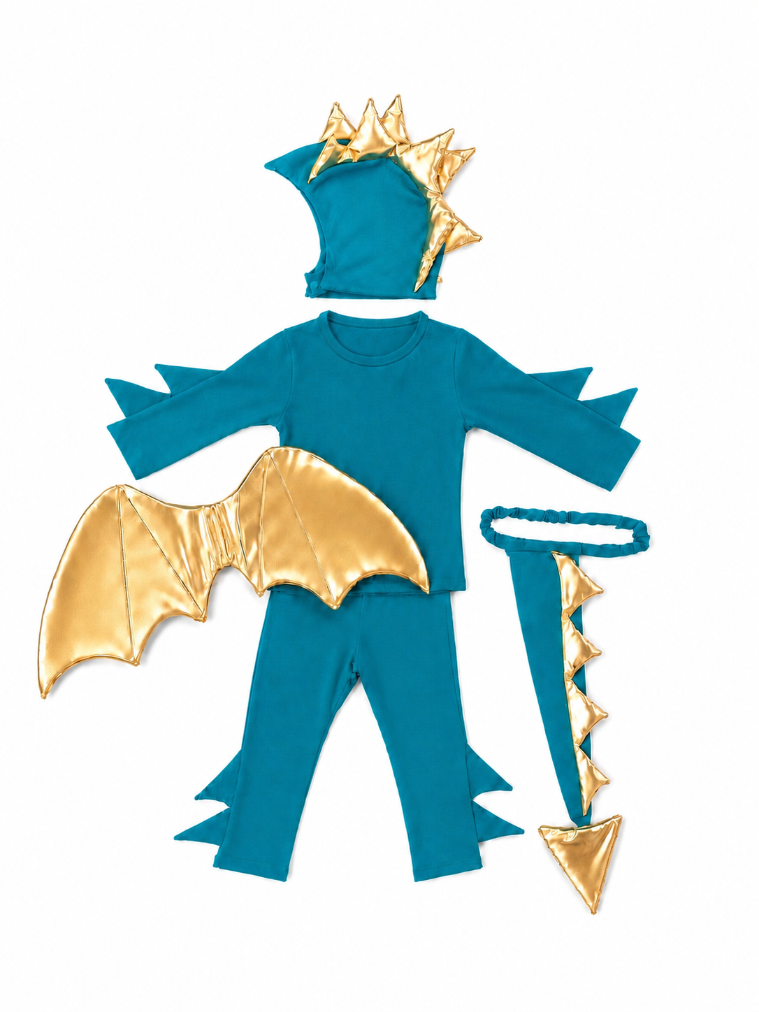 Jade Blue and Gold Dragon Costume by Band of the Wild