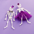 Halloween Mr Mrs Skeleton Dangle Earrings by Madeline Love