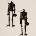 Head Off Halloween Skeleton Dangle Earrings by Madeline Love
