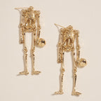 Head Off Halloween Skeleton Dangle Earrings by Madeline Love