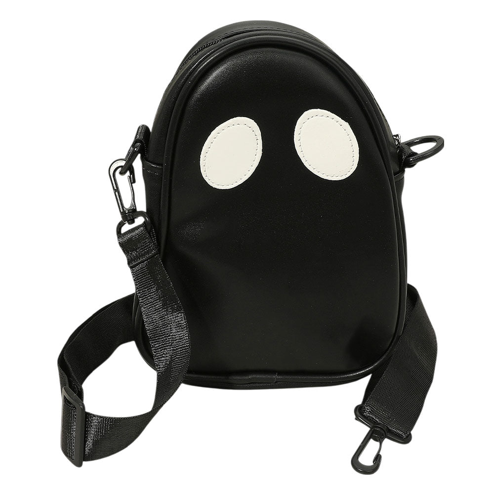 Faux Leather Cute Spooky Halloween Ghost Crossbody Bag by Madeline Love