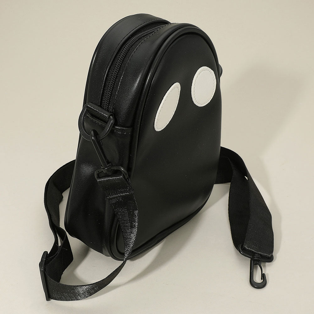 Faux Leather Cute Spooky Halloween Ghost Crossbody Bag by Madeline Love