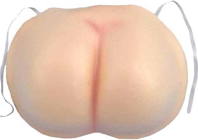 Flesh Like Fake Butt Buttocks Nude Color Foam Tie on Accessory by HalloweenStore.com