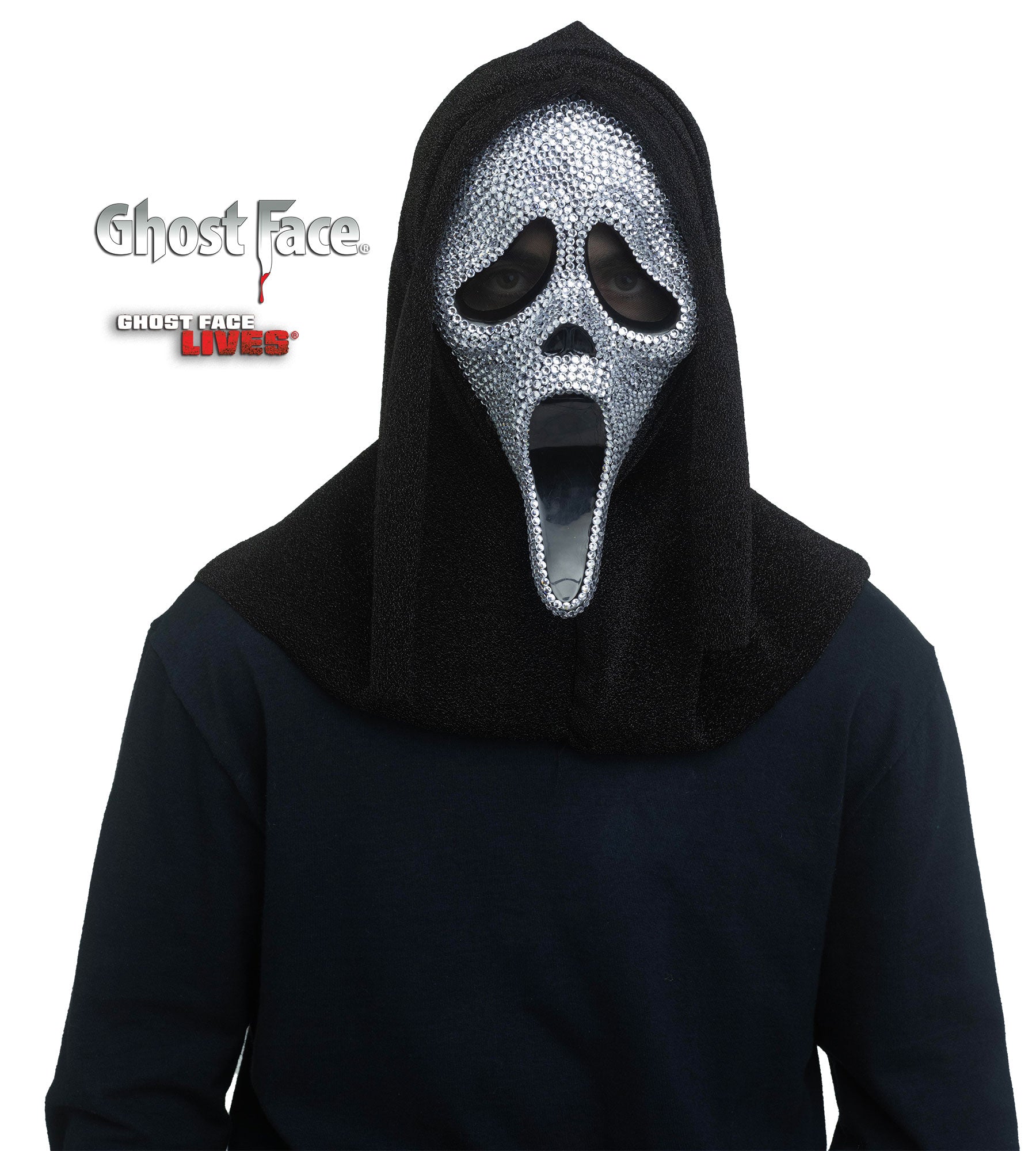 Fun World Scream Ghost Face Bling Character Costume Mask by HalloweenStore.com