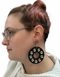 Punk Studded Clip-on Earrings Costume Accessories by HalloweenStore.com