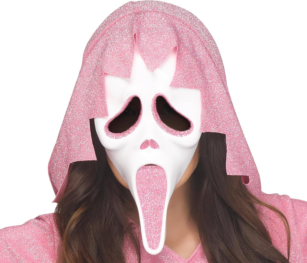 Ghost Face Adult Pink Glitter Costume by HalloweenStore.com