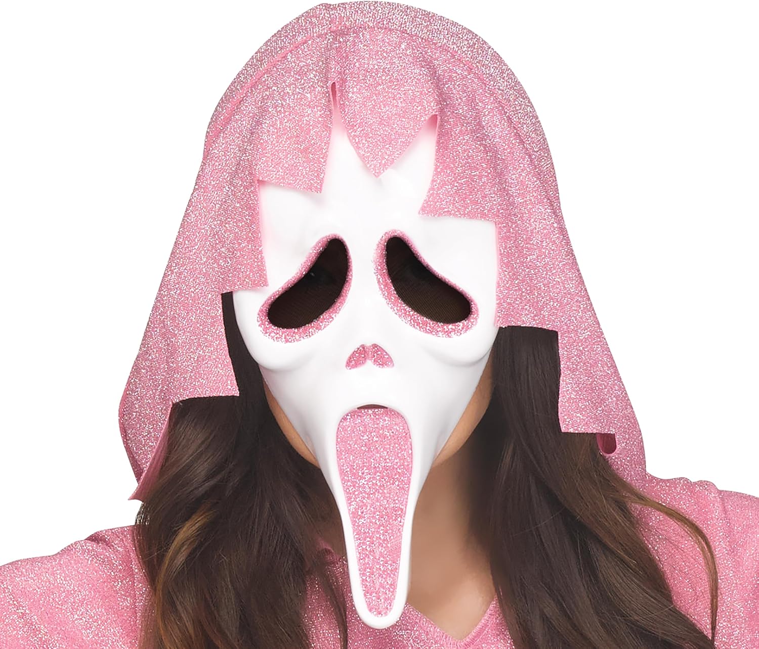 Ghost Face Adult Pink Glitter Costume by HalloweenStore.com