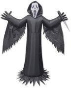 6 FT Ghost Face Lawn Light Up Inflatable by HalloweenStore.com